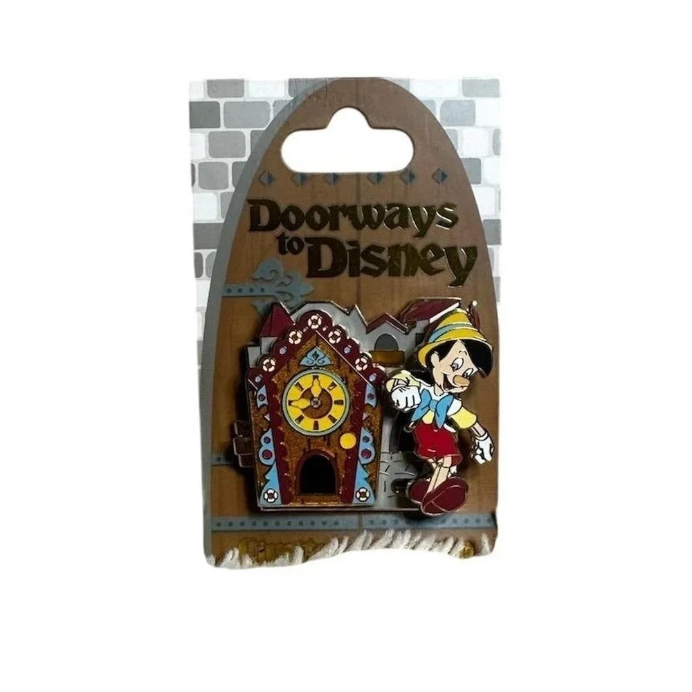 Disney Pin Doorways to Disney Pinocchio Jiminy Cricket Hinged Cuckoo Clock 2017